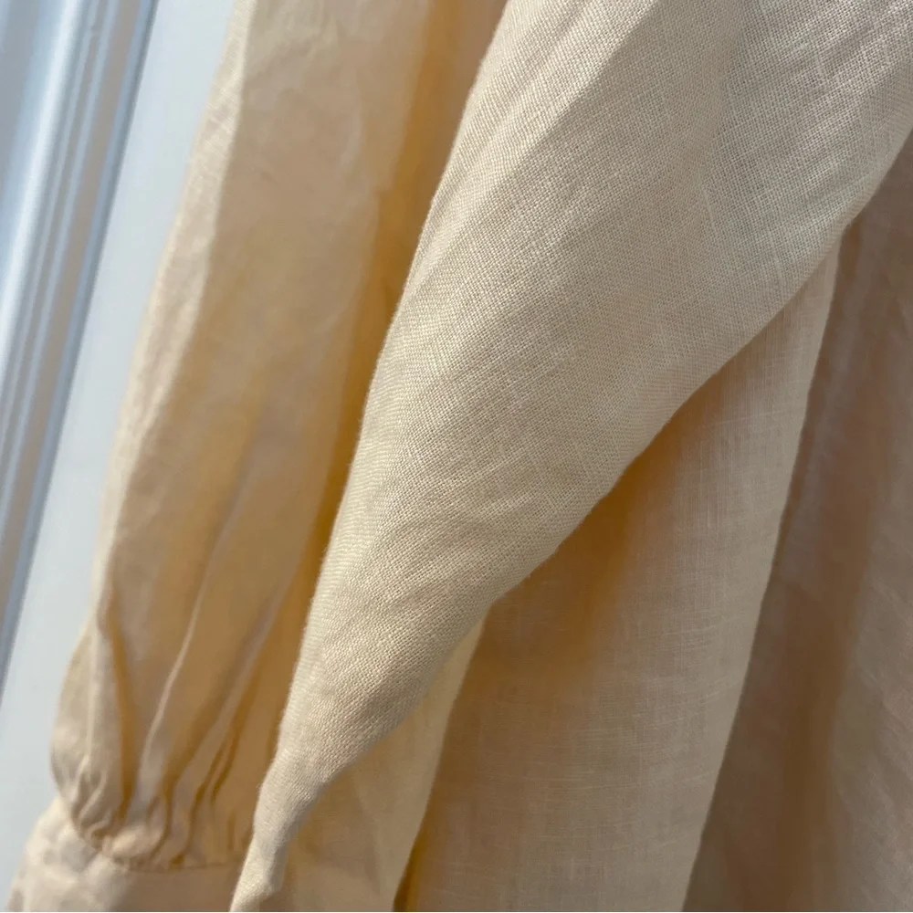 J.Crew Squareneck Button Front Linen Top NWT - Picture 4 of 8